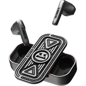 D Monster D15 IPX4 Draadloze Bluetooth 5.3 Koptelefoon Vingertop Spinner (Zilver)