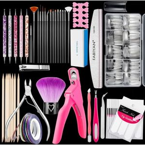 Fabiyan Nail Brush Nail Stuk Set Nail Art Polishing Supplies Set  Specificatie: Transparante Big Set