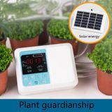 G89456 Solar Intelligent Voice Timing Automatische Bloem Watering Device Lazy Plant Dripper  Specificatie: Dubbele pomp 30 sets 20m buis (wit)