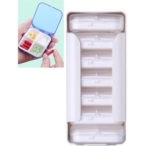 Home Travel Plastic Pill Box Lade Pill Box Draagbare Opbergdoos  Model: 4 Grid (Wit)