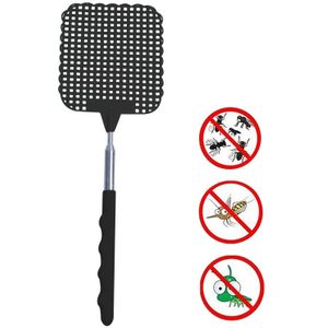 Creatieve intrekbare plastic vliegenwatter zomer levert Mosquito Swatter (Zwart)