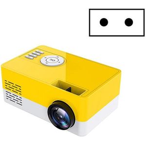 S261/J16 Home Mini HD 1080P Draagbare LED-projector  ondersteuning TF-kaart / AV / U-schijf  stekkerspecificatie:EU-stekker(geel wit)