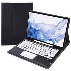 Bluetooth toetsenbord T800B-A Touch Pad Afneembare Bluetooth Toetsenbord Lederen Tablet Case Voor Samsung Galaxy Tab S8 +/S7 +/S7 FE Bluetooth Tablet toetsenbord