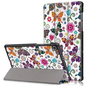 Magnetische Vouw Lederen Stand Tablet Shell Funda Compatibel Met Lenovo Tab M10 HD 2nd Gen Case TB x306f x505 x605 Cover (Color : Butterfly, Size : Tab M10 TB-X505F X L)