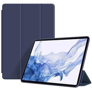 Tablet hoes compatibel met Samsung Galaxy Tab A8 X200 A7 T500 A7 Lite T220 S6 Lite S7 S8 PU lederen Smart Cover (Color : Dark blue, Size : For Tab A8 10.5 X200)