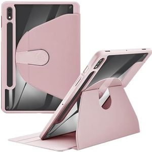 360 roterende hybride slanke hoes compatibel met Samsung Galaxy Tab S7 FE S8 Plus 12.4“ SM-T970 T975 2020 2021 met potloodhouder (Color : Pink, Size : For Tab A7 lite T220)