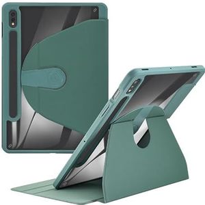 360 roterende hybride slanke hoes compatibel met Samsung Galaxy Tab S7 FE S8 Plus 12.4“ SM-T970 T975 2020 2021 met potloodhouder (Color : Dark Green, Size : For Tab A8 10.5 X200)