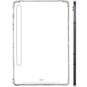 Silicon Case Geschikt for Samsung Galaxy Tab S7 S8 Plus 12.4'' 11'' 2020 2022 Clear Transparant Soft TPU back Cover (Color : Silicon Case, Size : For Tab S7 FE 2021)