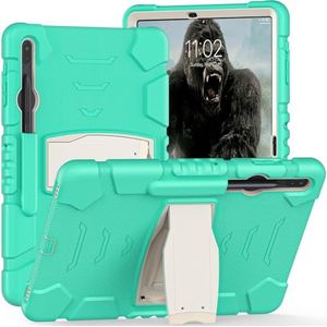 Geschikt for Samsung Galaxy Tab S7 Plus Fe SM-T970 SM-T730 Case Kinderen Veilig Armor Shockproof PC Silicon Hybrid Tablet Case (Color : Mint Green, Size : For Tab S7 Fe)