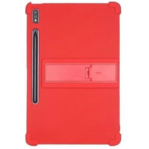 Stand Cover Tablet Siliconen Geschikt for Lenovo Xiaoxin Pad Pro 12.7 ""Tab P12 12.7 inch 2023 TB-371FC Kickstand (Color : Red, Size : For Lenovo Tab P12 12.7)