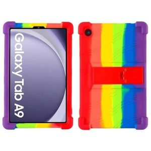 Tablet Case Stand Cover Geschikt for Samsung Galaxy Tab A9 8.7 Inch (2023) SM-X115N X115 X110 A9 Plus 11 inch Silicon Case (Color : Colorful Red, Size : For Tab A9 11Inch)