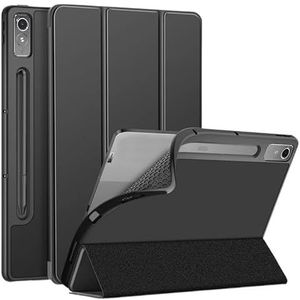 Tablet Case Geschikt for Lenovo Tab P12 12.7 inch 2023 & Xiaoxin Pad Pro 12.7 Magnetische Soft Silicon Back Shell funda(Color:Black,Size:For Tab P12 12.7 inch)