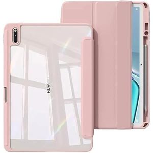 Helder Acryl Case Geschikt for Huawei Matepad Air 11.5 2023 Honor Pad V6 V7 10.4 Inch Tablet Gevallen Potlood houder Cover (Color : Pink, Size : For MatePad 11.5 2023)