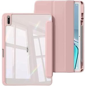 Helder Acryl Case Geschikt for Huawei Matepad Air 11.5 2023 Honor Pad V6 V7 10.4 Inch Tablet Gevallen Potlood houder Cover (Color : Pink, Size : For Matepad 10.4)