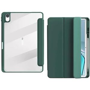 Helder Acryl Case Geschikt for Huawei Matepad Air 11.5 2023 Honor Pad V6 V7 10.4 Inch Tablet Gevallen Potlood houder Cover (Color : Dark green, Size : For Honor V7 10.4)