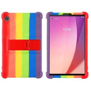 Soft Silicon Cover Geschikt for TCL Tab 8 Case Tab8 Plus WiFi LE 4G 8 ""Tablet PC kickstand met 4 Schokbestendige Airbags (Color : MC, Size : For TCL Tab 8 WiFi)