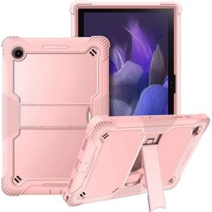 Suitable For Samsung Galaxy Tab A8 10.5"" 2021 SM-X200 SM-X205 Kids Safe Silicon PC Hybrid Shockproof Antifall Stand Cover (Color : Rose Gold, Size : For Tab A8 10.5 X200)