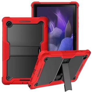 Suitable For Samsung Galaxy Tab A8 10.5"" 2021 SM-X200 SM-X205 Kids Safe Silicon PC Hybrid Shockproof Antifall Stand Cover (Color : Red - Black, Size : For Tab A8 10.5 X200)