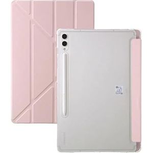 Geschikt for Samsung Tab S9 FE S9FE 5G Case Multi-opvouwbare standaard Clear Back Magnetische Smart Tablet Case Shell (Color : Pink, Size : For Tab S9 (11))