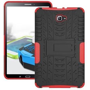 Geschikt for Samsung Galaxy Tab EEN A6 10.1 2016 Case T580 T585 T580N T585N 10.1 inch Tablet TPU + PC Shockproof Stand Cover (Color : Red)