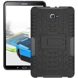 Geschikt for Samsung Galaxy Tab EEN A6 10.1 2016 Case T580 T585 T580N T585N 10.1 inch Tablet TPU + PC Shockproof Stand Cover (Color : Black)