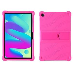 Geschikt for TCL Tab 10L 8491X/TCL TAB 10HD LTE/TCL TAB 10 FHD Wi-Fi Tablet Veilig schokbestendig Siliconen Stand Cover (Color : Hot Pink, Size : For TCL Tab 10L)