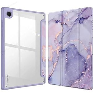 Transparante Terug Tablet Cover Geschikt for Samsung Galaxy Tab A9 8.7inch2023 A9 Plus 11inch Schokbestendige Case (Color : Purple Marble, Size : A9 8.7 inch)