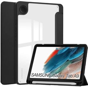 Transparante Terug Tablet Cover Geschikt for Samsung Galaxy Tab A9 8.7inch2023 A9 Plus 11inch Schokbestendige Case (Color : Black, Size : A9 8.7 inch)