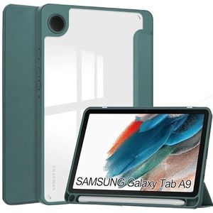 Transparante Terug Tablet Cover Geschikt for Samsung Galaxy Tab A9 8.7inch2023 A9 Plus 11inch Schokbestendige Case (Color : Dark Green, Size : A9 8.7 inch)