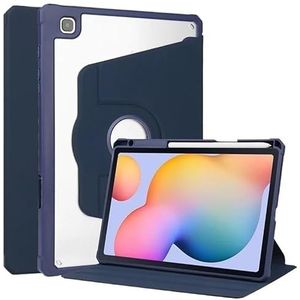 Geschikt for Samsung Galaxy Tab S6 Lite 10.4 SM-P610 P615 P613 2020 Tablet Case 360° Graden Beschermende Transparante Cover (Color : Navy blue, Size : S6 lite 10.4in)