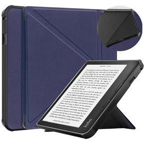 Geschikt for Kobo Elipsa 2E 2023/Clara 2E 2022/Sage/Libra 2TPU Multi-opvouwbare Magnetische Fold stand Smart Cover (Color : Blue, Size : For Kobo Libra 2)