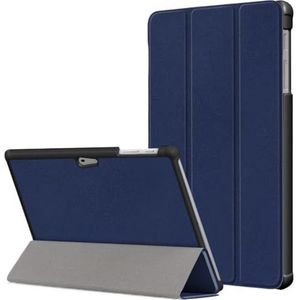Luxe flip case geschikt for Microsoft Surface Go 3 2 1 10,5 inch tablet slanke magnetische opvouwbare standaard shell cover (Color : Dark Blue, Size : For Surface Go 3 2 1)