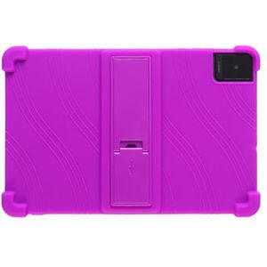 Geschikt for TCL Tab 10 Gen2 8496 10.1 Inch Skin 4 Hoeken Schokbestendig Airbags Zachte Siliconen Verstelbare Stand Cover (Color : PURPLE, Size : For TCL Tab10 Gen2 8496)