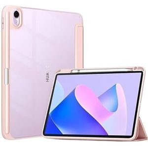 Transparante Terug Tablet Cover Geschikt for Huawei MatePad 11 2023 DBR-W00 DBR-W10 11 Inch Met Potlood Houder Gevallen (Color : Pink, Size : For MatePad 11 2023)