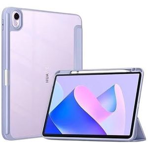 Transparante Terug Tablet Cover Geschikt for Huawei MatePad 11 2023 DBR-W00 DBR-W10 11 Inch Met Potlood Houder Gevallen (Color : Lavender, Size : For MatePad 11 2023)