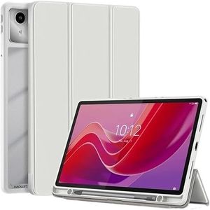 Tablet Geschikt for Lenovo Tab M11/Xiaoxin Pad 2024 Case met Penhouder Opvouwbare Stand Acryl TPU Cover case 11 inch (Color : Gray, Size : For Xiaoxin Pad 2024)