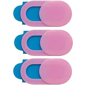 Webcam Cover, 3 Pack Ultra Dunne Slide Web Camera Covers voor Laptop PC Tabletten Smartphone, Sliding Blocker Cover Bescherm U en Uw Familie Privacy en Beveiliging Online, Sliding Cover (Roze)