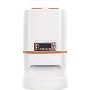 DKEE Voederbak voor huisdieren Plug-in pet apparaatbenodigdheden timing voerautomaat hond kom hond kom voerbak kattenhond opslag graan vat intelligent feeding (Color : Gold)
