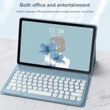 Voor Lenovo Tab M10 Plus 10.6 3rd Gen 2022 YM-LX106 Ronde Sleutel Afneembare Bluetooth Tablet Toetsenbord Lederen Case met Muis (Blauw)