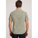 Frivilin - Overhemd - Gebroken Wit met Groene Print - Viscose - Korte Mouw