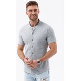 Frivilin - Overhemd - Gebroken Wit met Groene Print - Viscose - Korte Mouw