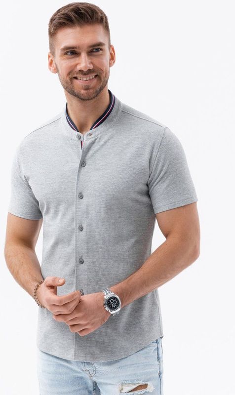 Frivilin - Overhemd - Gebroken Wit met Groene Print - Viscose - Korte Mouw