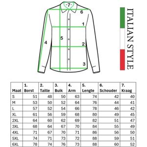 Frivilin - Heren Overhemd - Korte Mouw - Zwart met Palmprint - Viscose