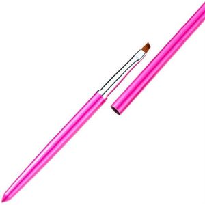 Nail Brush Kleur schilderij Flower Carving Pen Pull Pen Light Therapy Gel Pen Platte hoofd pen nagelpen (Rose Red)