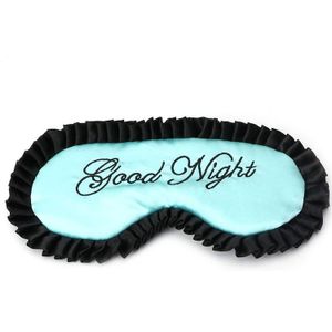 Comfortabele Imitatie Silk Satijn gepersonaliseerde Travel Sleep Mask Eye Cover (Groen)