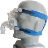 Ventilator Masker Vierpunts hoofdband zonder neusmasker voor Philips Wellcome / Resmy / Remart / Yuyue Ventilator(GrijsBlauw)