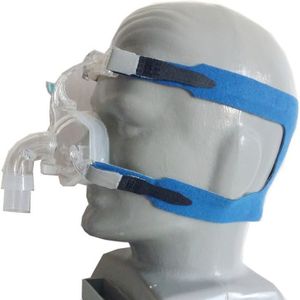 Ventilator Masker Vierpunts hoofdband zonder neusmasker voor Philips Wellcome / Resmy / Remart / Yuyue Ventilator(GrijsBlauw)