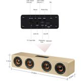 W8 Bluetooth 4 2 speaker vier Louderspeakers Super Bass subwoofer met mic 3.5 mm ondersteuning TF-kaart (bin hout)