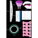 FABIYAN nagelborstel nagelstuk set nail art polijsten benodigdheden set  specificatie: transparante kleine set