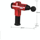 Hishell WK-2020 Electric Massage Gun Muscle Relaxation Charging Massager Portable Fitness Equipment Fascia Gun (Rood)